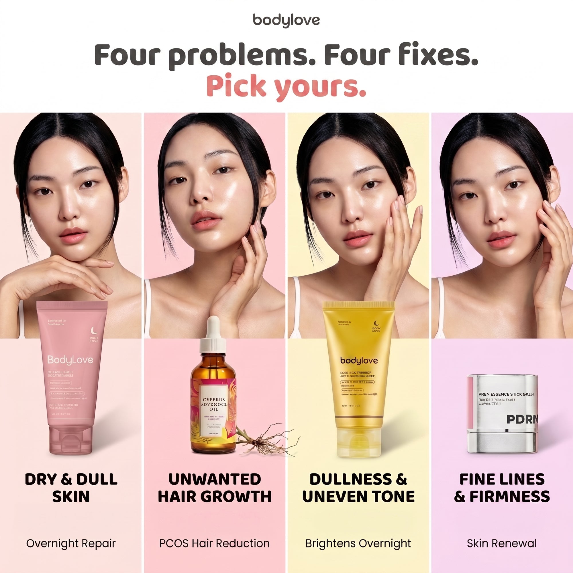 Four problems. Four fixes. Pick yours.