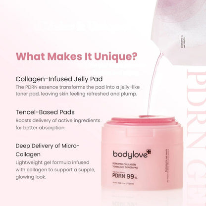 PDRN Pink Collagen Gel Toner Pad