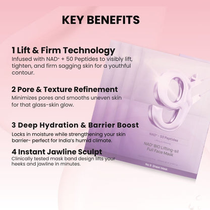 No.9 NAD+ BIO Lifting-sil Full Face Mask